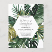 Begroting Tropisch palm Leaf Wedding (Voorkant)