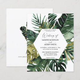 Begroting Tropisch palm Leaf Wedding