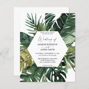 Begroting Tropisch palm Leaf Wedding