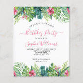 Begroting Tropische bloemen Uitnodiging (Voorkant)