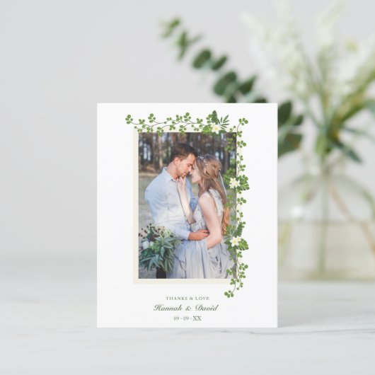 Begroting Tropische Branches & White Flowers Weddi (Staand voorkant)