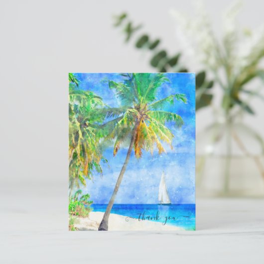 Begroting Tropische eilandpalm Boat Dank u (Staand voorkant)