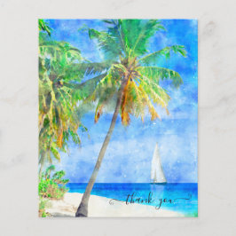 Begroting Tropische eilandpalm Boat Dank u