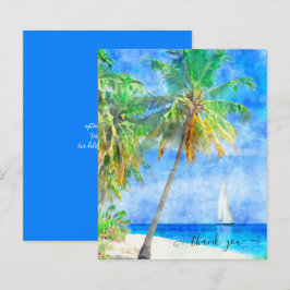 Begroting Tropische eilandpalm Boat Dank u