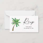 Begroting Tropische Hawaiian Palm Tree 2SM Meal RS Notitiekaartje (Voorkant)