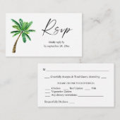 Begroting Tropische Hawaiian Palm Tree 2SM Meal RS Notitiekaartje (Voorkant / Achterkant)