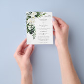 Begroting Tropische palm en witte Floral Wedding 2 Flyer (Hand)