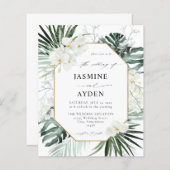 Begroting Tropische palm & White Floral Wedding (Voorkant / Achterkant)