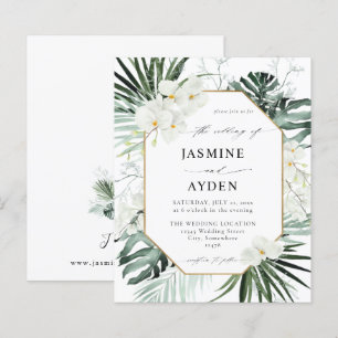 Begroting Tropische palm & White Floral Wedding