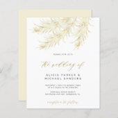 Begroting tropische pampasgras trouwuitnodiging (Voorkant / Achterkant)