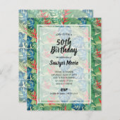 Begroting Tropische uitnodigingen van de 50ste ver (Voorkant / Achterkant)