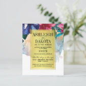 Begroting Tropische Waterverf Flowers Weddenschap (Staand voorkant)