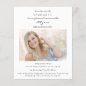 Begroting twee Afstuderen aankondiging van het typ (Achterkant)