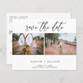 Begroting Twee Foto sparen de Datum Post Kaart (Voorkant / Achterkant)