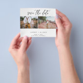 Begroting Twee Foto sparen de Datum Post Kaart (Hand)