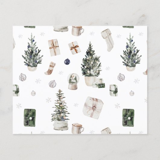 Begroting twee foto's kerstbomen modern (Achterkant)