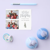 Begroting twee foto's kerstbomen modern flyer (Enkel)