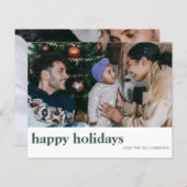 Begroting twee minimale groene Prettige feestdagen (Voorkant / Achterkant)