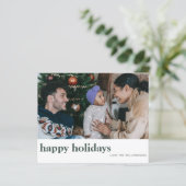 Begroting twee minimale groene Prettige feestdagen (Staand voorkant)