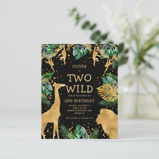 Begroting twee uitnodiging voor een uitnodiging vo (Staand voorkant)