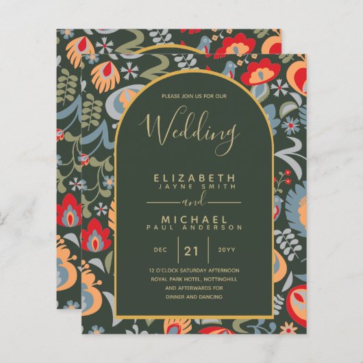 BEGROTING Tweetalig Spaans Engels Huwelijk Bruilof (Voorkant / Achterkant)