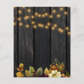 Begroting uitnodigen babymeisje najaar douche (Achterkant)