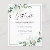 Begroting Uitnodiging Eucalyptus Graduation Party (Voorkant)