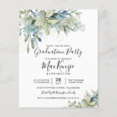 Begroting Uitnodiging Eucalyptus Graduation Party (Voorkant)