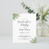 Begroting Uitnodiging Eucalyptus Graduation Party (Staand voorkant)