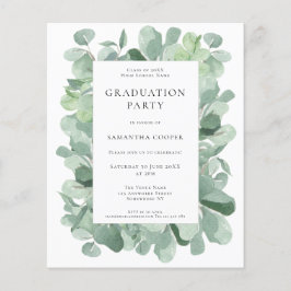 Begroting Uitnodiging Eucalyptus Sage Graduation P