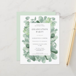 Begroting Uitnodiging Eucalyptus Sage Graduation P