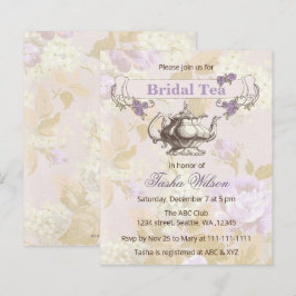 Begroting uitnodiging Paarse Bridal Tea Party