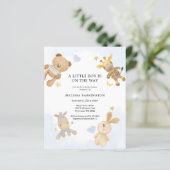 Begroting Uitnodiging tot Baby shower voor laiseer (Staand voorkant)