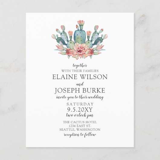 Begroting Uitnodiging tot uitnodiging voor onzin (Voorkant)