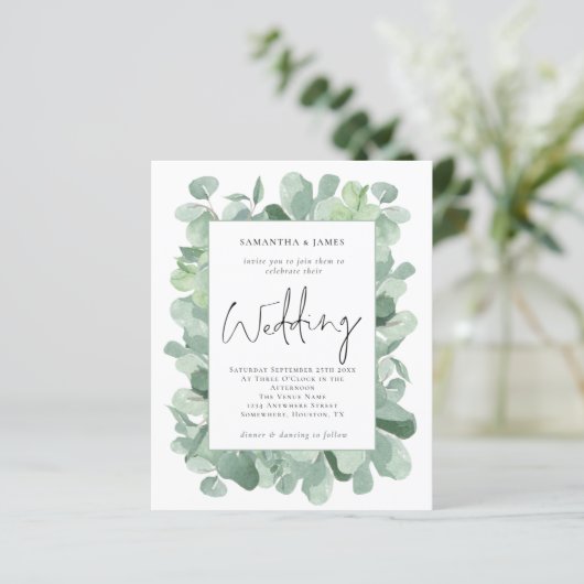 Begroting Uitnodiging tot uitzending van weduwen o (Staand voorkant)