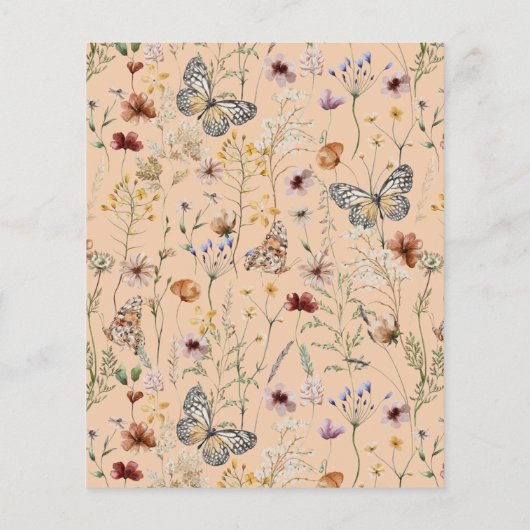 Begroting - uitnodiging voor een huwelijk met wild (Achterkant)