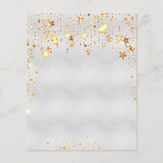 Begroting uitnodiging voor gouden sterren flyer (Achterkant)