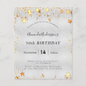 Begroting uitnodiging voor gouden sterren flyer (Voorkant)