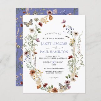 Begroting - uitnodiging voor het huwelijk in wilde