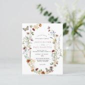 Begroting - uitnodiging voor het huwelijk in wilde (Staand voorkant)