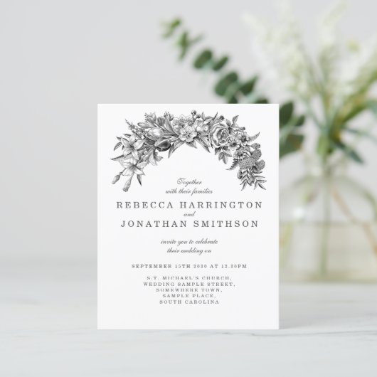 Begroting  uitnodiging voor het uitschrijven van F (Staand voorkant)