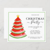 Begroting Uitnodiging voor Kerstmis met watermeloe (Voorkant / Achterkant)