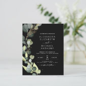 Begroting Uitnodiging voor zwarte weduwen met Euca (Staand voorkant)