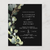 Begroting Uitnodiging voor zwarte weduwen met Euca (Voorkant)