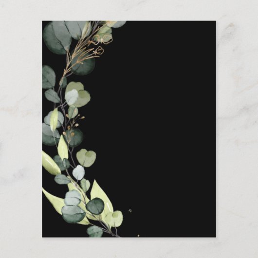 Begroting Uitnodiging voor zwarte weduwen met Euca Flyer (Achterkant)