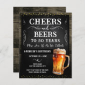 Begroting van de 50e Birthday Party voor kaas en b (Voorkant / Achterkant)