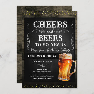 Begroting van de 50e Birthday Party voor kaas en b Kaart