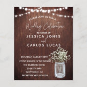 Begroting van de Grote Mason Jar van Gypsophila Ba (Voorkant)