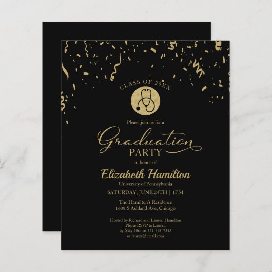 Begroting van de Partij voor het Afstudeerder van  (Voorkant / Achterkant)