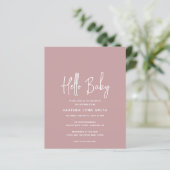 Begroting van het Roos Hallo Baby shower (Staand voorkant)